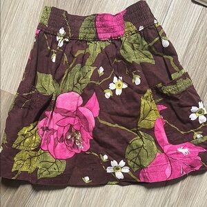 Abercrombie and Fitcb Floral Brown and Pink Women's Skirt Sz XS